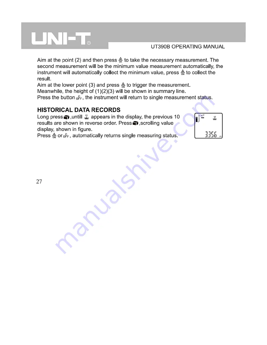 UNI-T UT390B Operating Manual Download Page 11