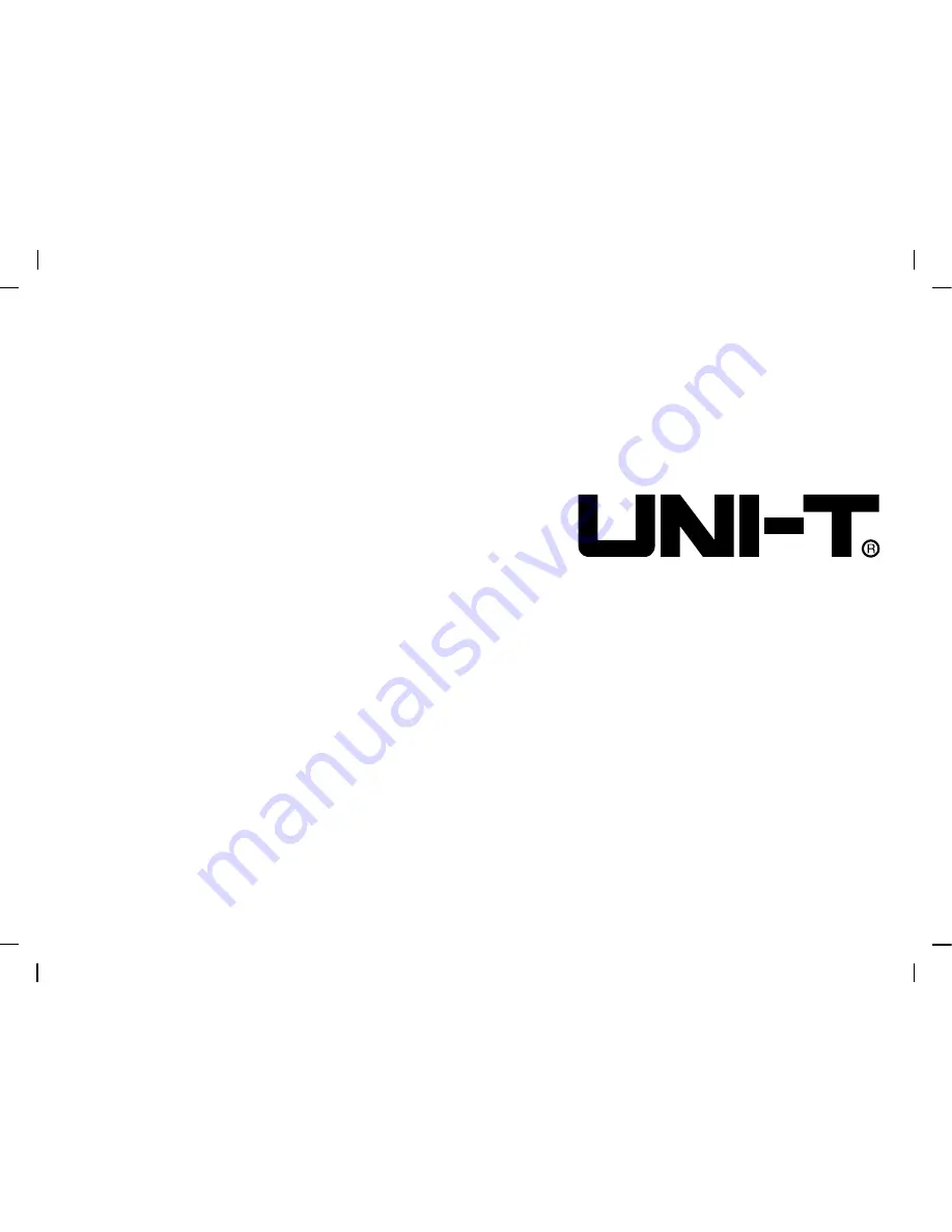 UNI-T UT525 Operating Manual Download Page 1