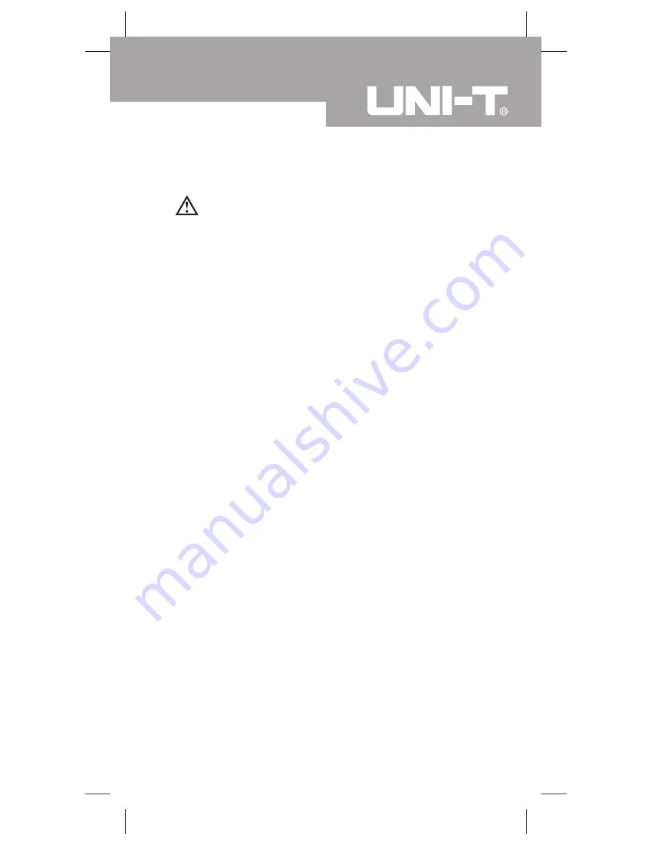 UNI-T UT58E Operating Manual Download Page 3