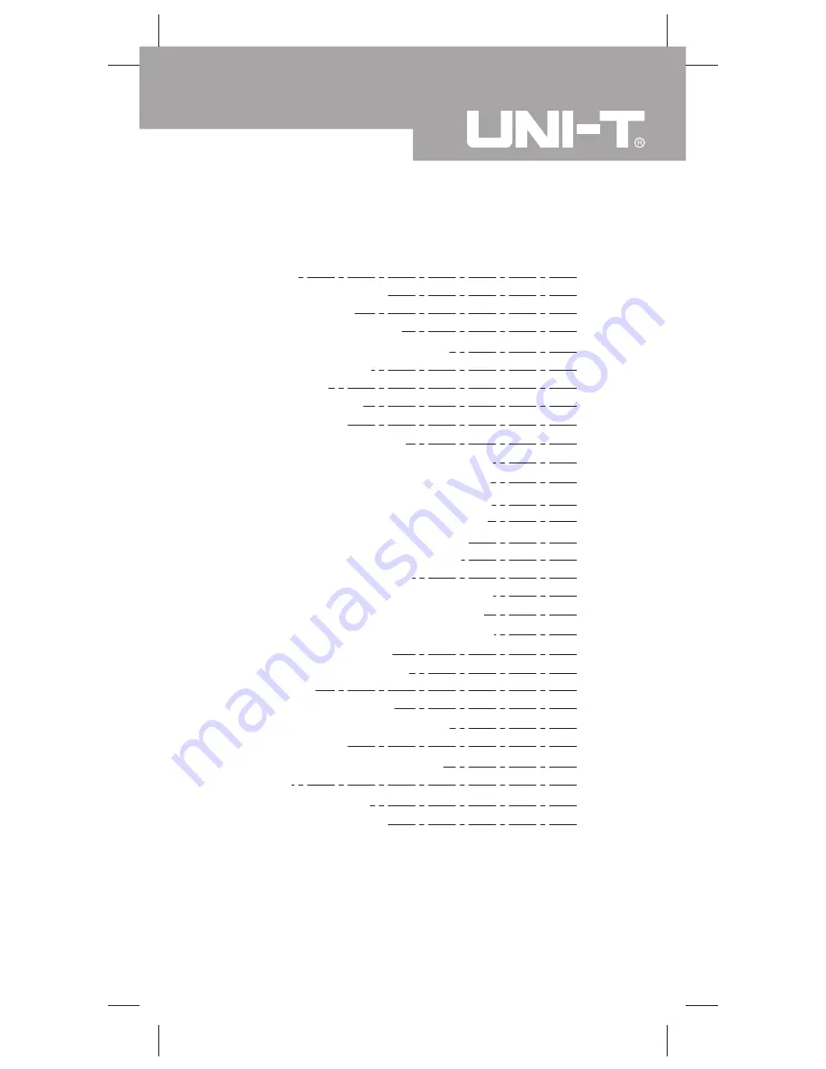 UNI-T UT60H Operating Manual Download Page 1