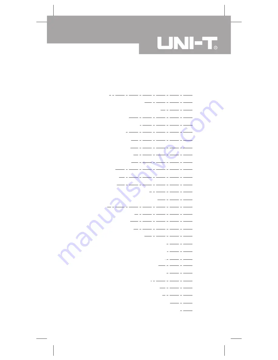 UNI-T UT70A Operating Manual Download Page 1