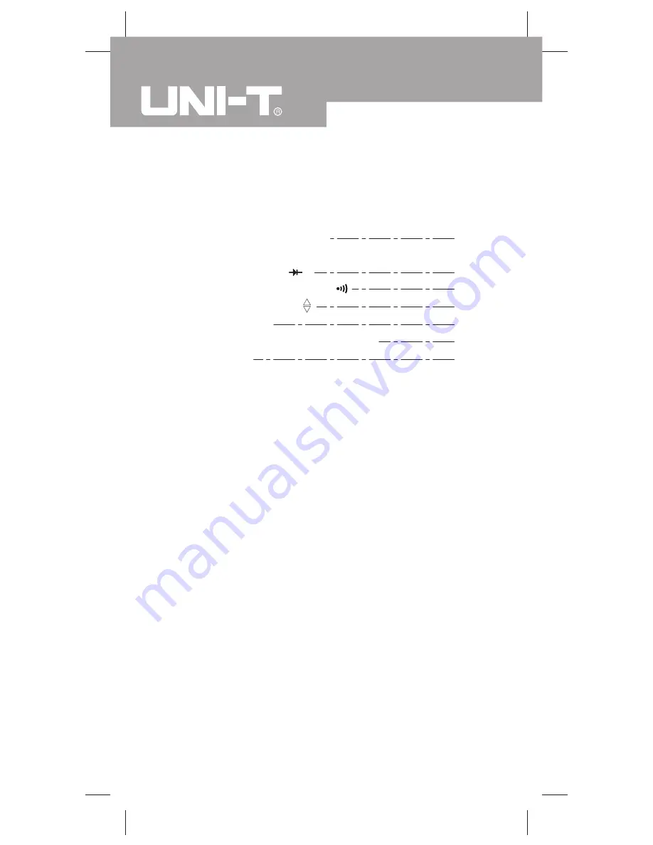 UNI-T UT70A Operating Manual Download Page 2