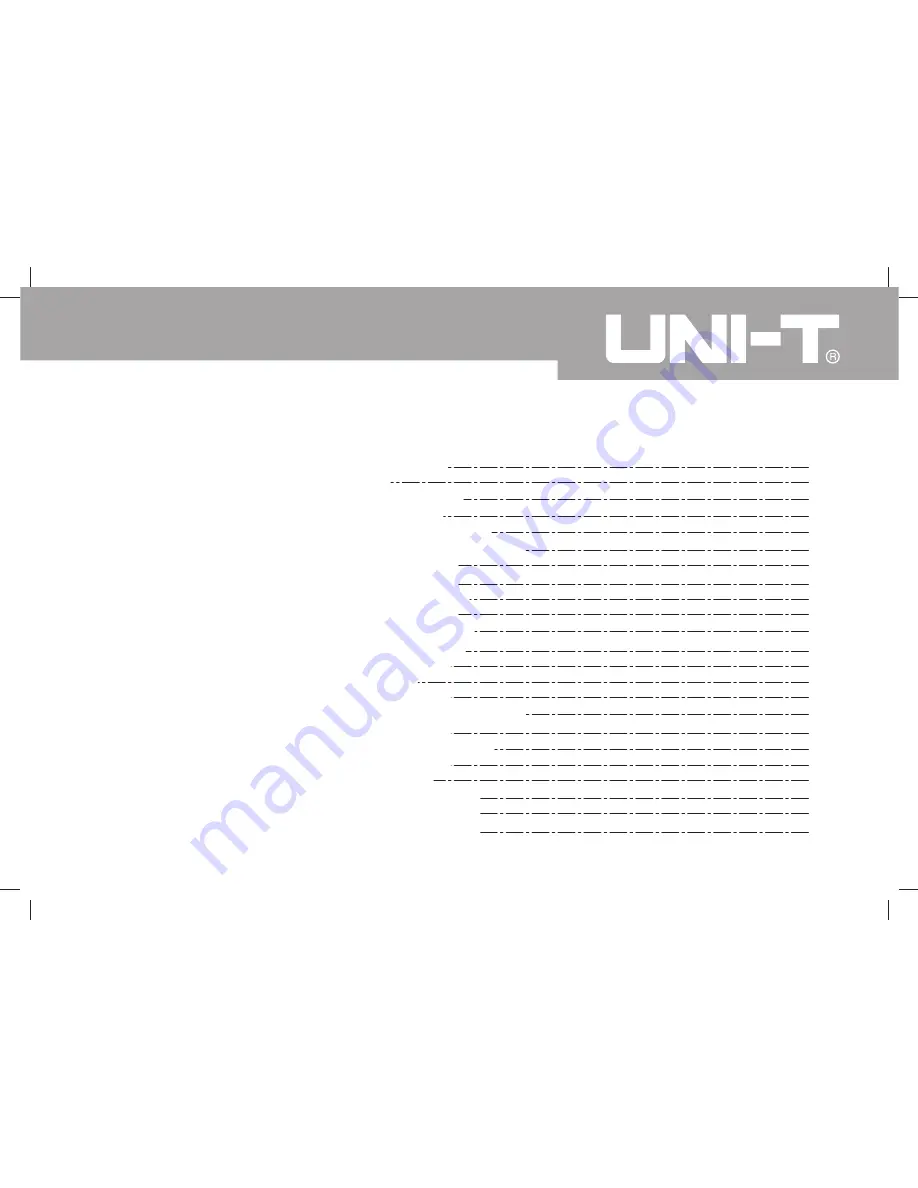 UNI-T UT804 Operating Manual Download Page 3