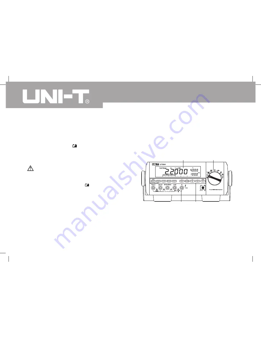 UNI-T UT804 Operating Manual Download Page 14