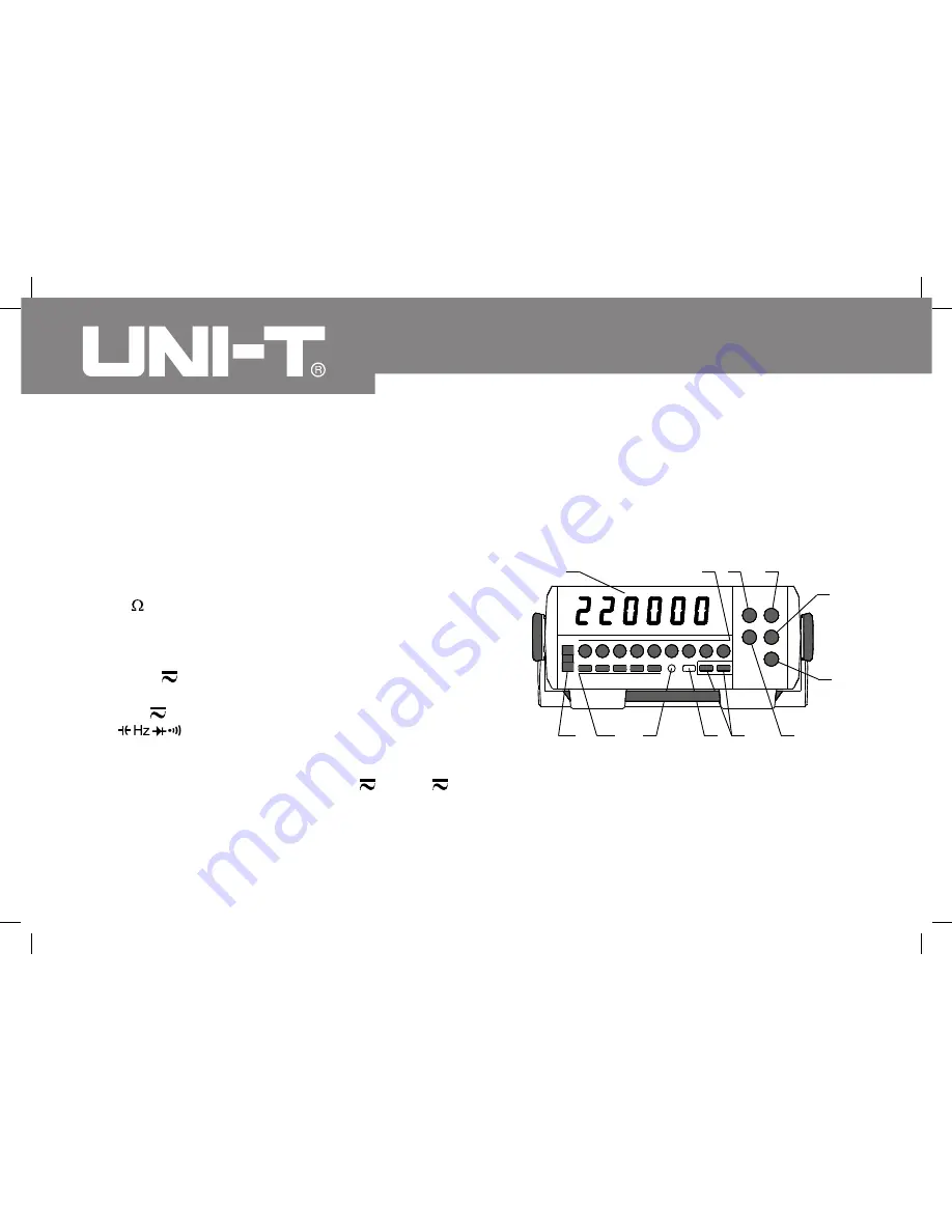 UNI-T UT805 Скачать руководство пользователя страница 10