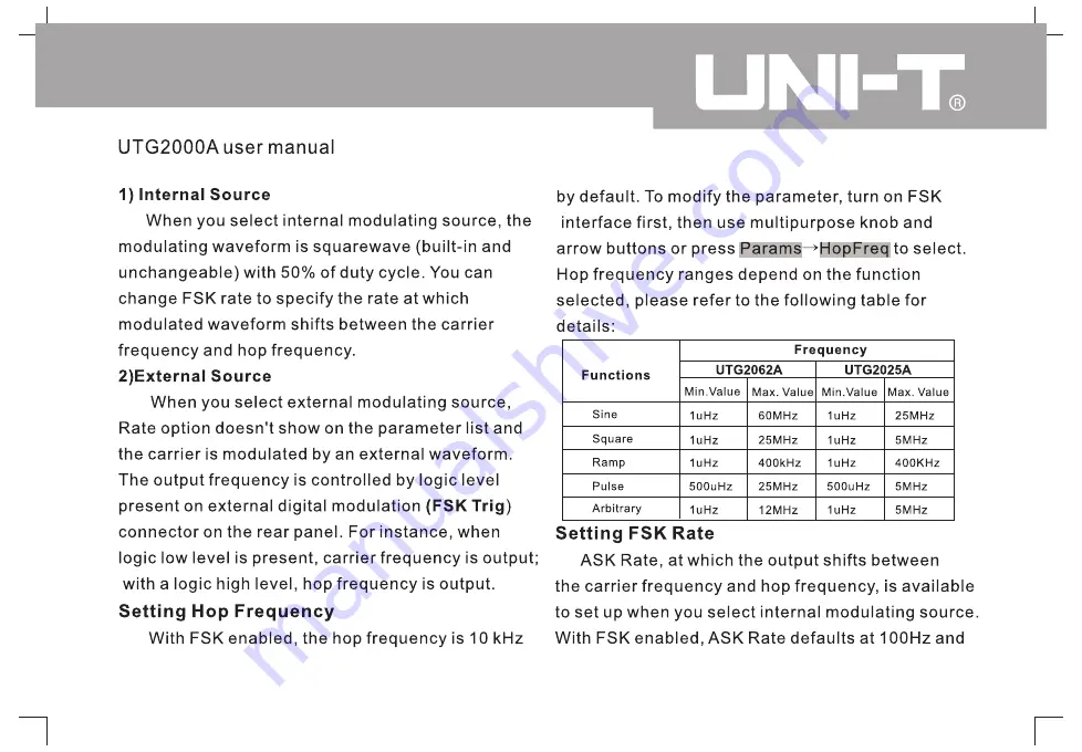 UNI-T UTDG2062A Operating Manual Download Page 66