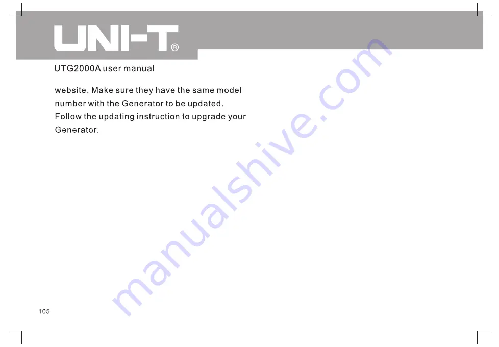 UNI-T UTDG2062A Operating Manual Download Page 111