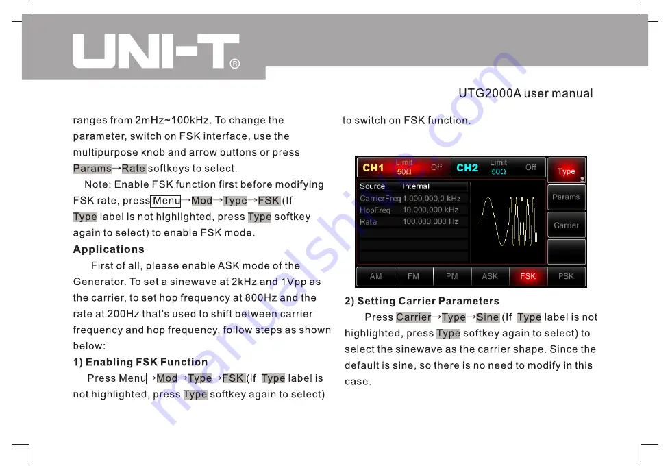 UNI-T UTG2025A Operating Manual Download Page 67