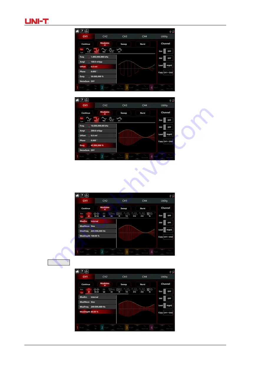 UNI-T UTG9000T Series User Manual Download Page 40