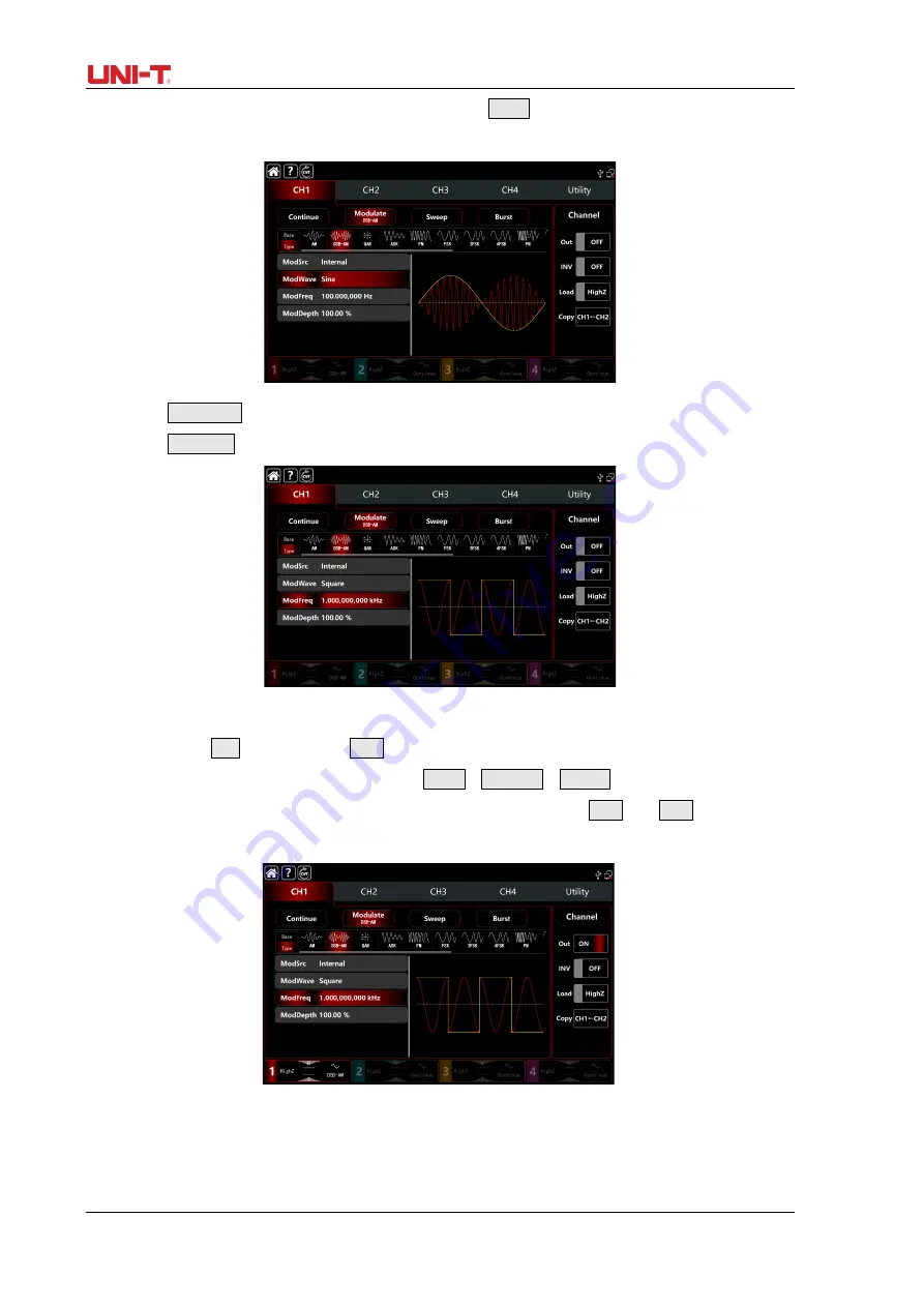 UNI-T UTG9000T Series Скачать руководство пользователя страница 96