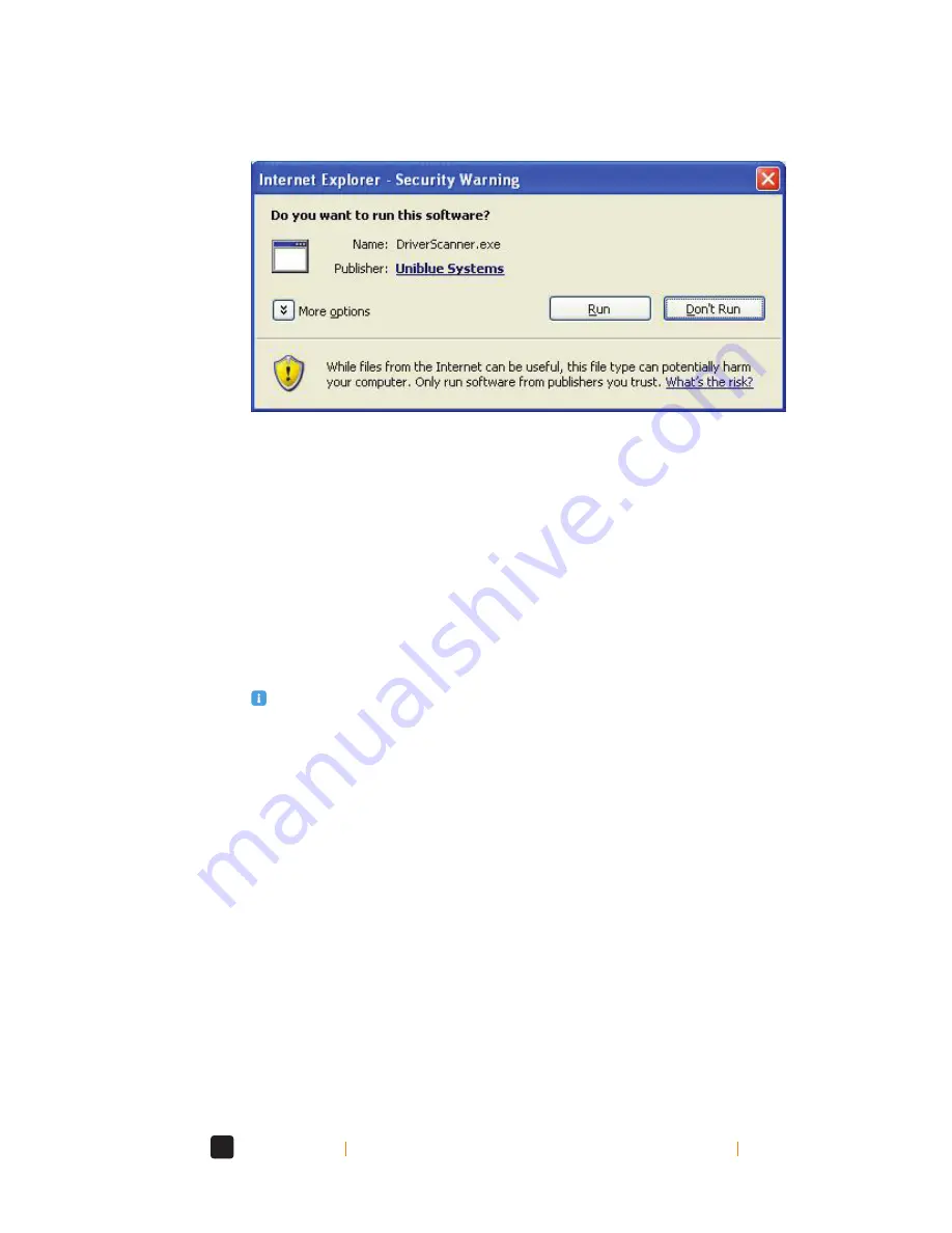 UNIBLUE DRIVERSCANNER 2009 Manual Download Page 16