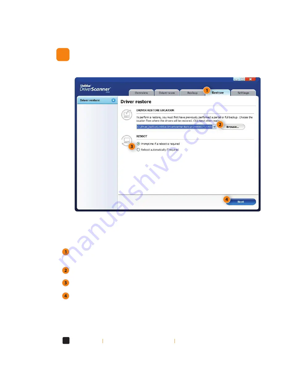 UNIBLUE DRIVERSCANNER 2009 Manual Download Page 54