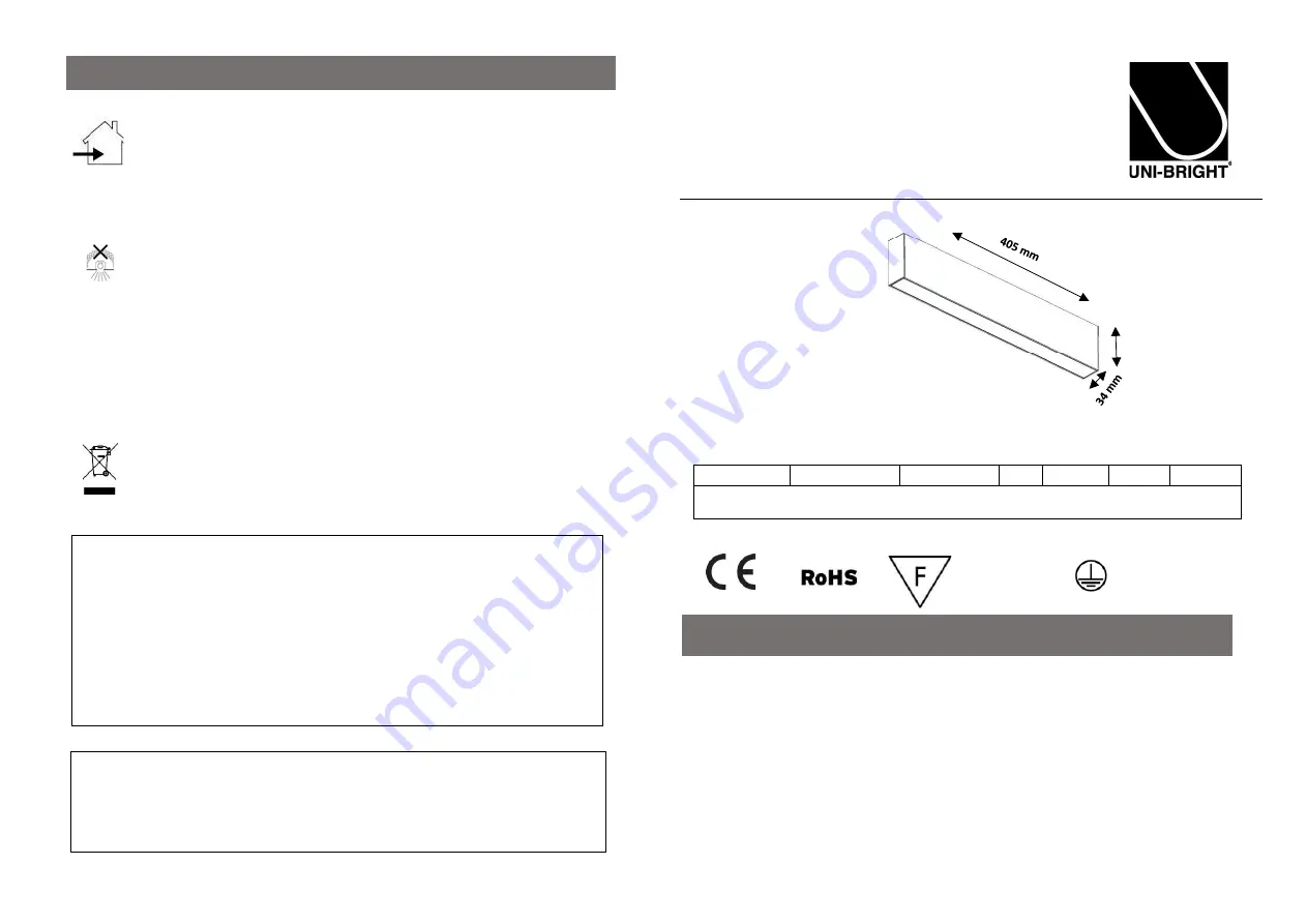 Unibright LVST3000W Installation Manual Download Page 1