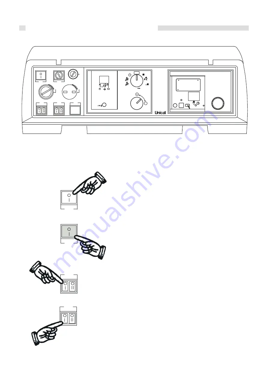 Unical PANEL BOARD DUAL-STAGE CASCADE Operating Instructions Manual Download Page 18