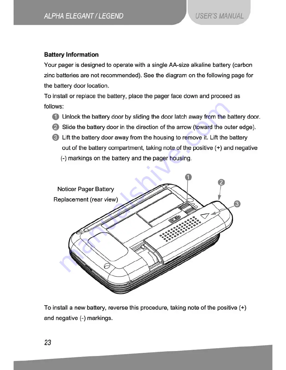 unication Alpha Elegant User Manual Download Page 26