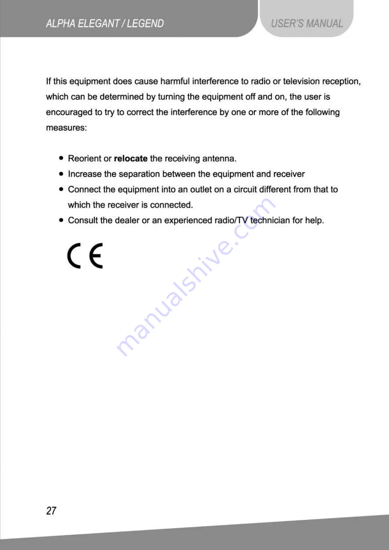 unication Alpha Legend User Manual Download Page 30