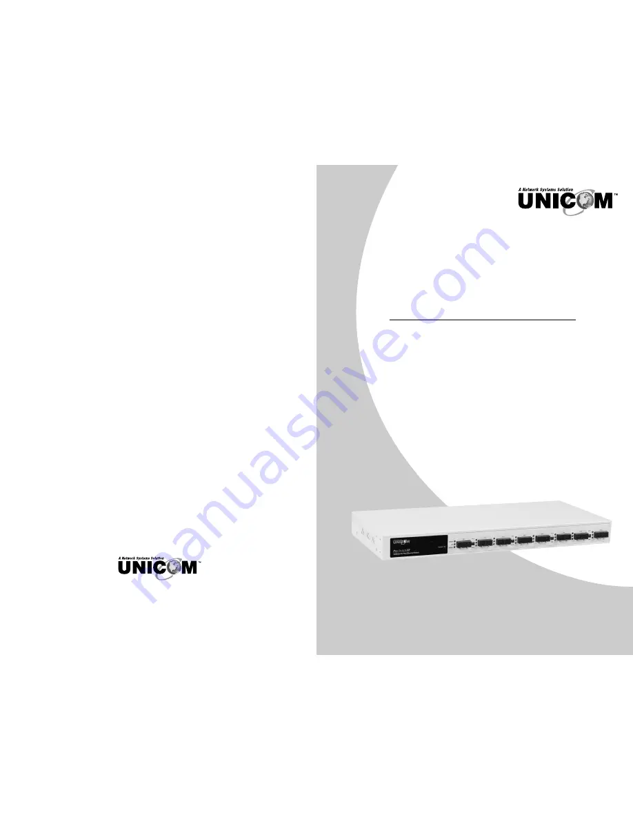 UNICOM Pro-Switch 8F User Manual Download Page 1