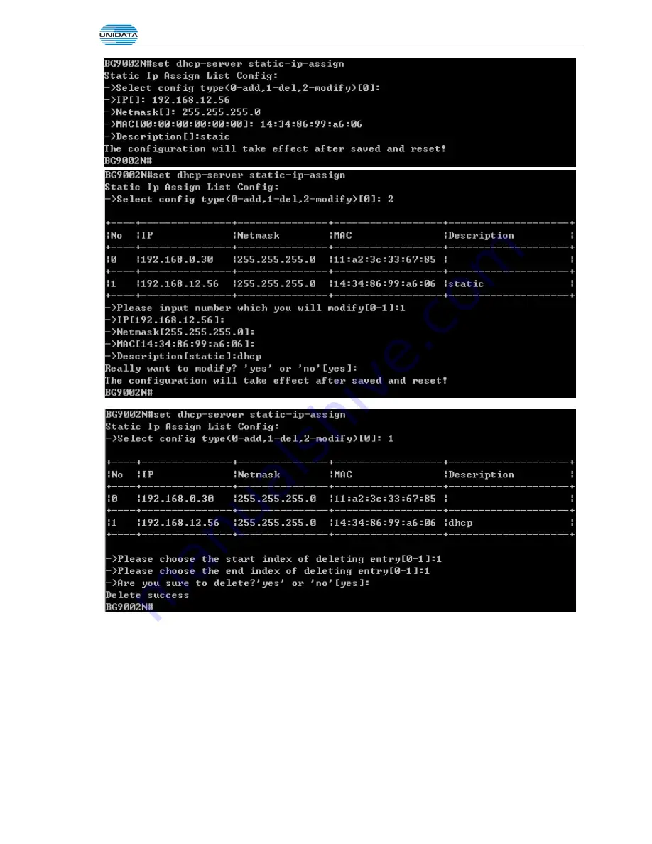 UniData Communication Systems UNIFIBER GIGAROUTER UF72N User Manual Download Page 131