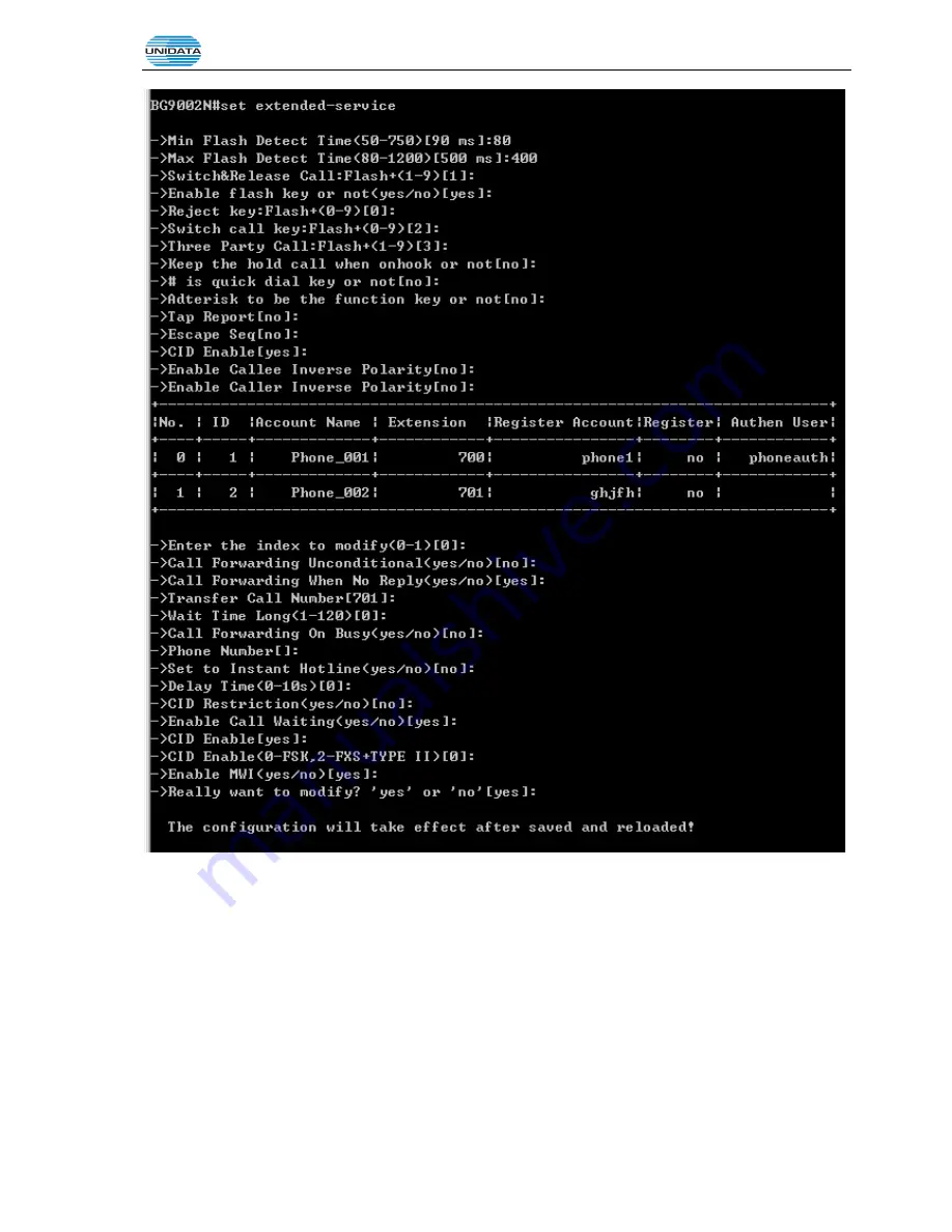 UniData Communication Systems UNIFIBER GIGAROUTER UF72N User Manual Download Page 191