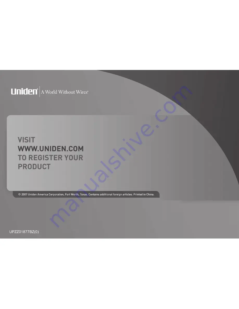 Uniden 9380 - TRU Cordless Phone Owner'S Manual Download Page 72