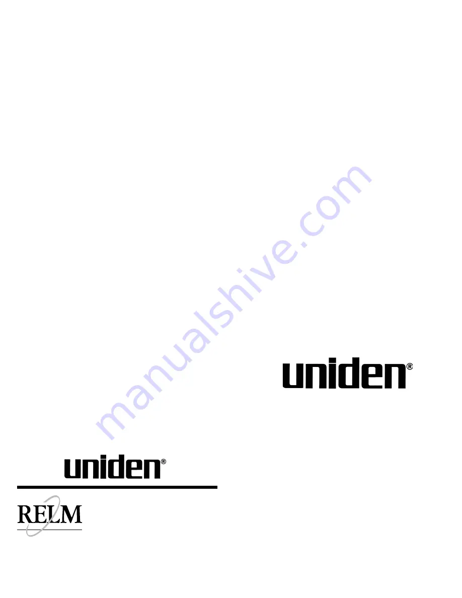 Uniden APX 142 Operating Manual Download Page 1