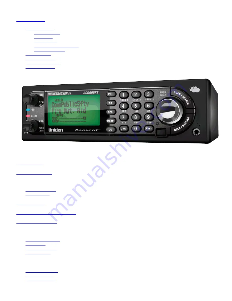 Uniden BCD996XT User Manual Download Page 1