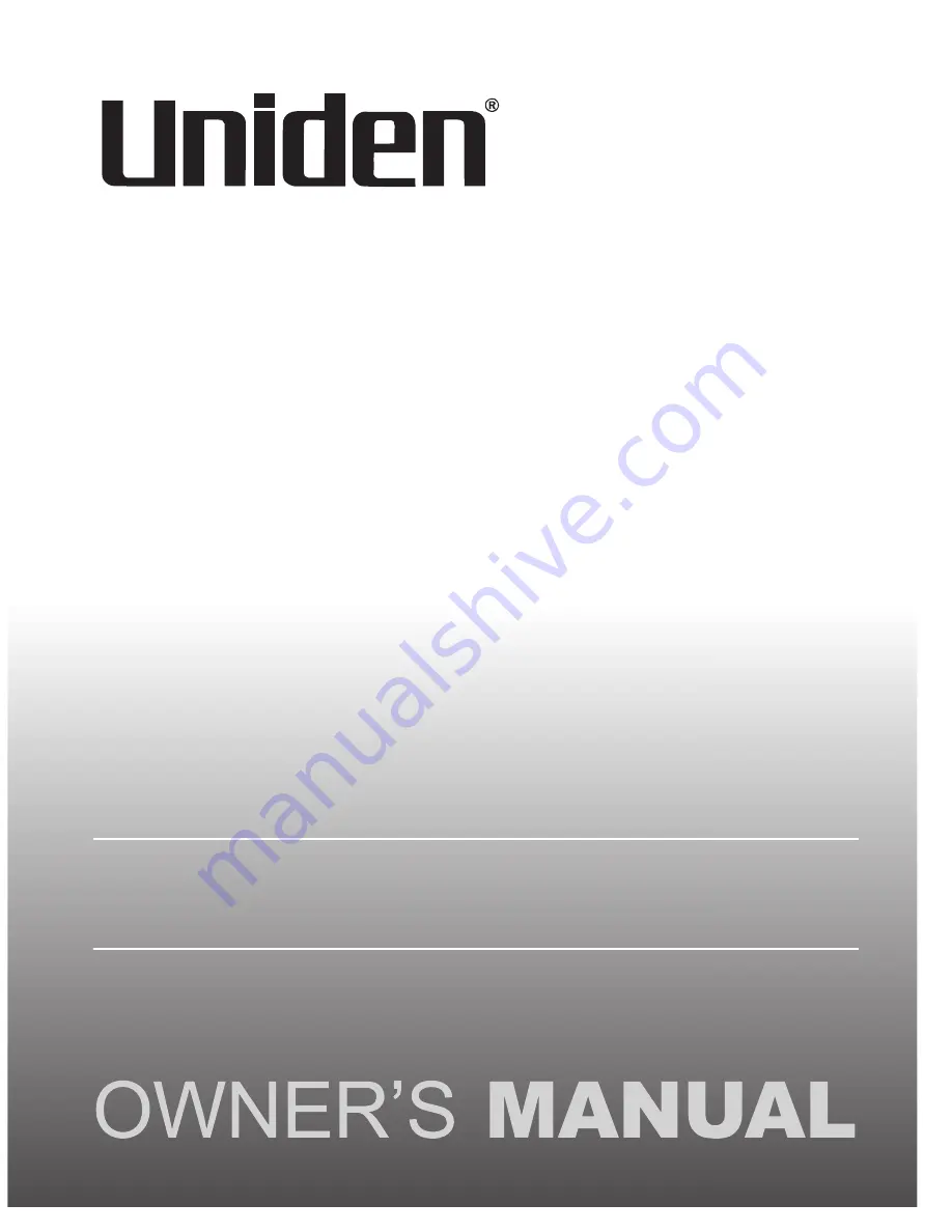 Uniden BW120 Owner'S Manual Download Page 1