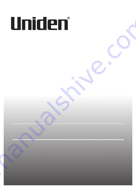 Uniden BW140R Quick Start Manual Download Page 1