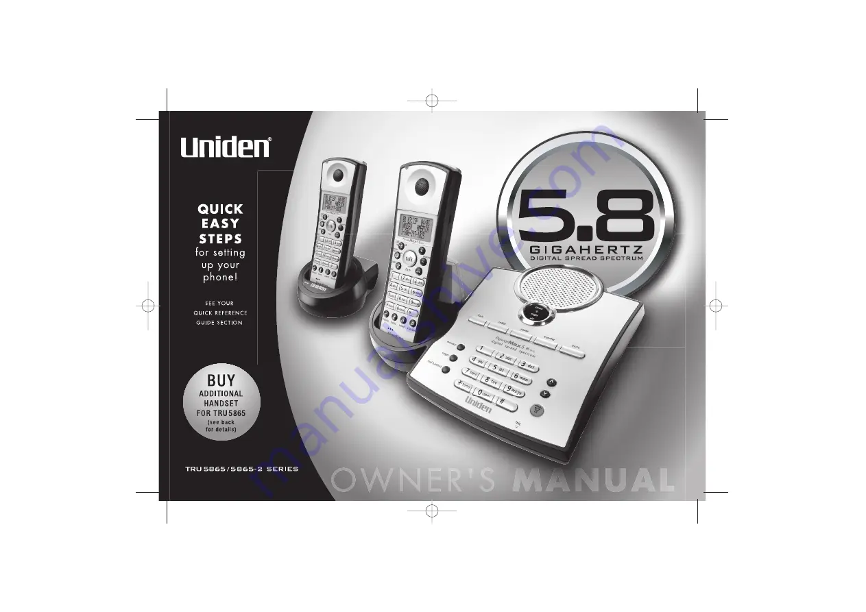 Uniden Cordless Telephon Owner'S Manual Download Page 1