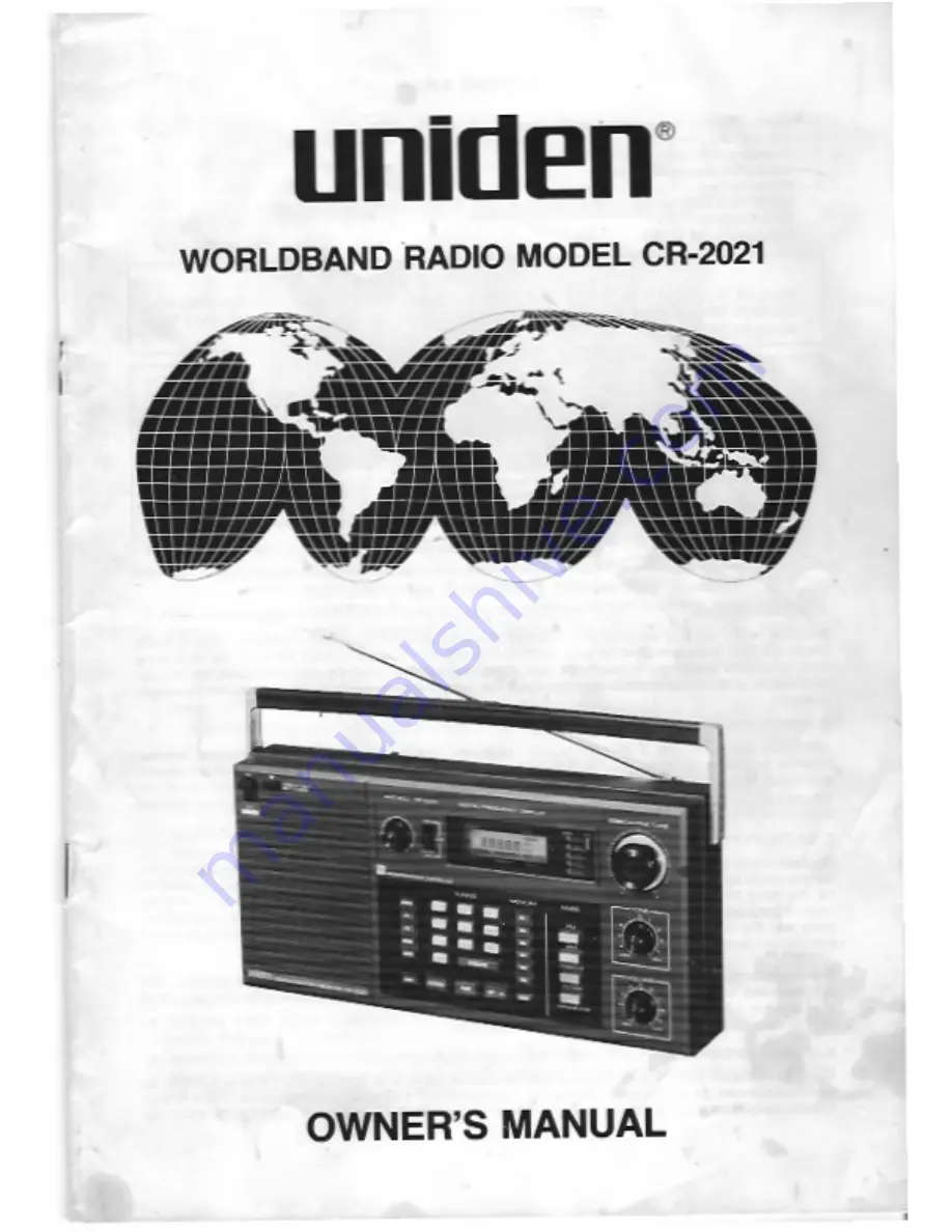 Uniden cr-2021 Owner'S Manual Download Page 1