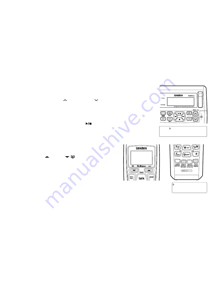 Uniden CXAI5698 - Cordless Phone Base Station Manual D'Utilisation Download Page 9