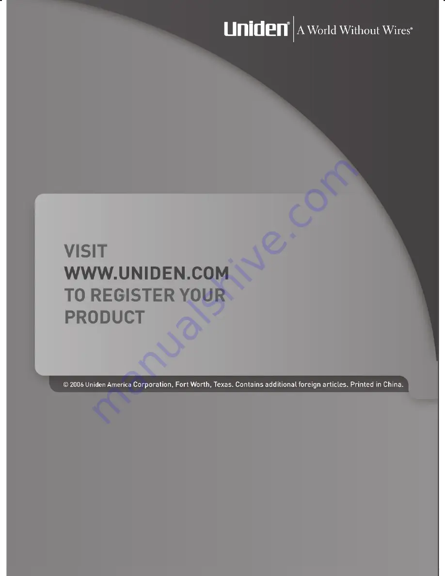 Uniden DCX730 Series Owner'S Manual Download Page 20