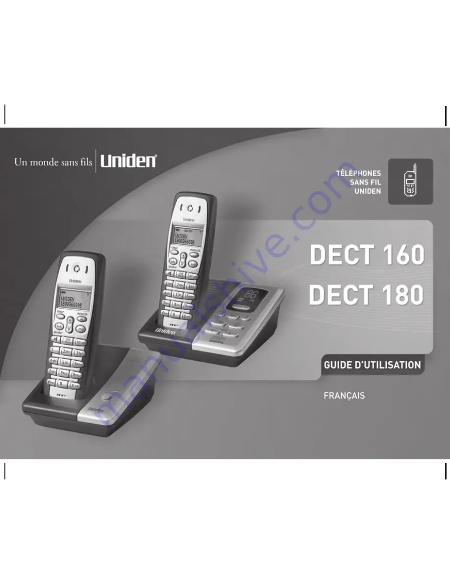 Uniden DECT180 Скачать руководство пользователя страница 1