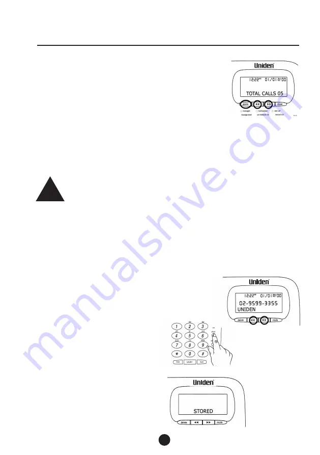 Uniden FP105H Operating Manual Download Page 25