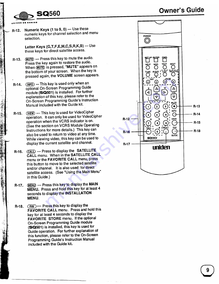 Uniden HCC9400 Owner'S Manual Download Page 7