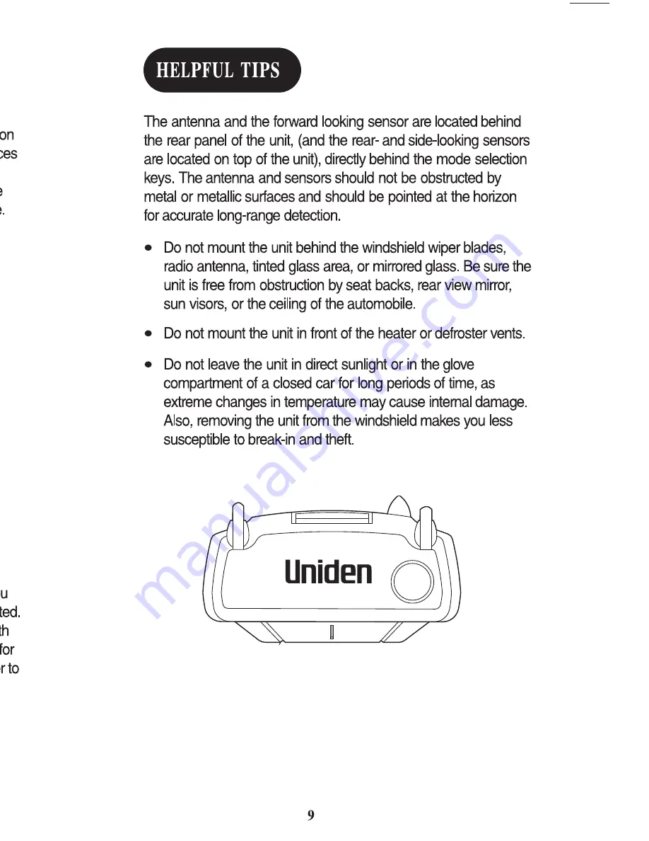 Uniden LRD987 Reference Manual Download Page 10