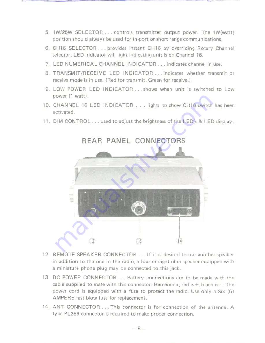 Uniden MC480 Owner'S Manual Download Page 9