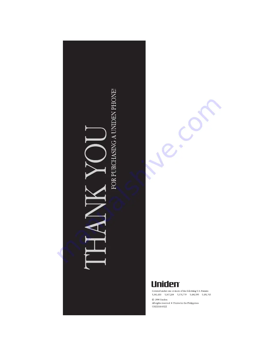 Uniden MINI200 Owner'S Manual Download Page 44