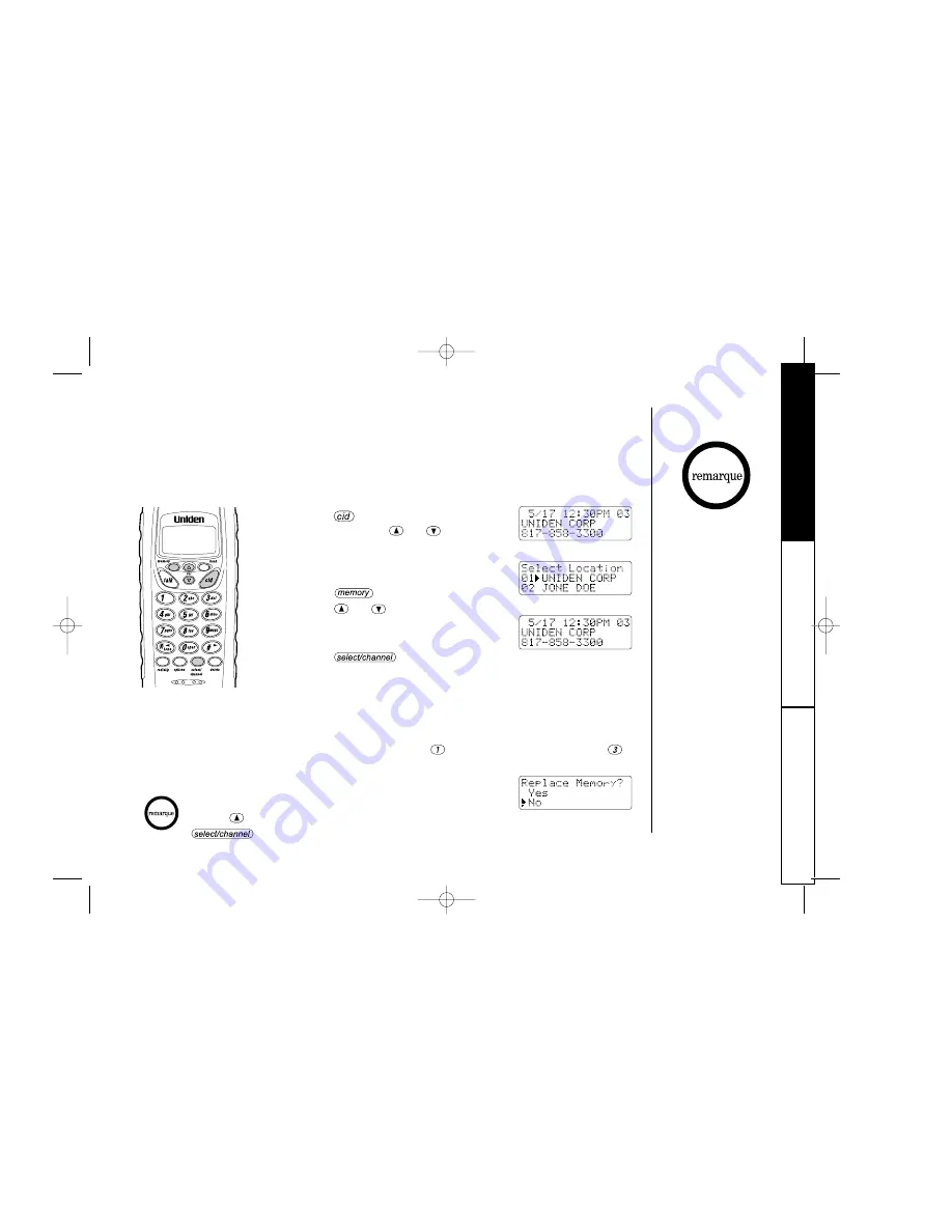 Uniden TRU 346 Manual D'Utilisation Download Page 35