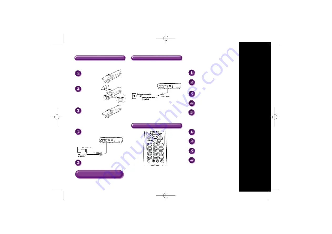 Uniden TRU 440 Series Quick Easy Steps Manual Download Page 7