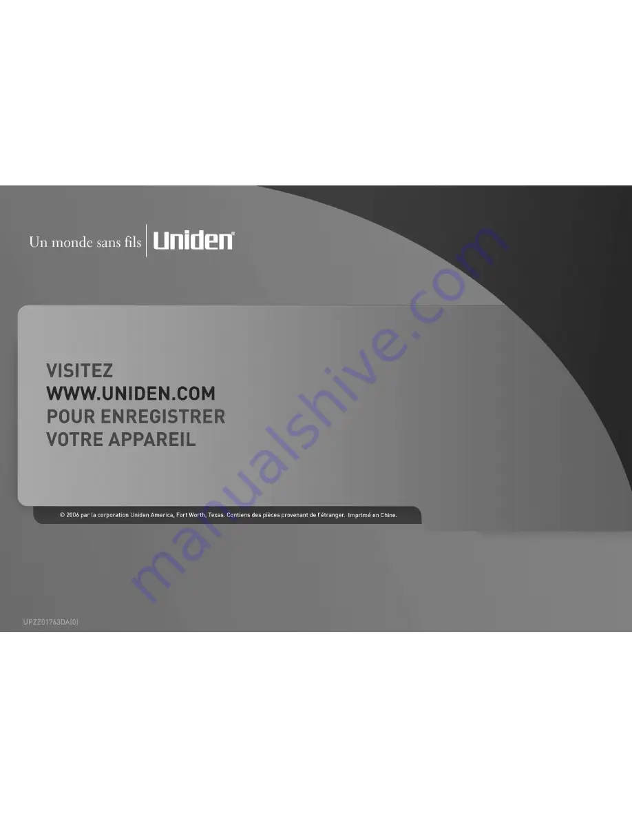 Uniden TRU9466 - TRU 9466 Cordless Phone Manual D'Utilisation Download Page 80