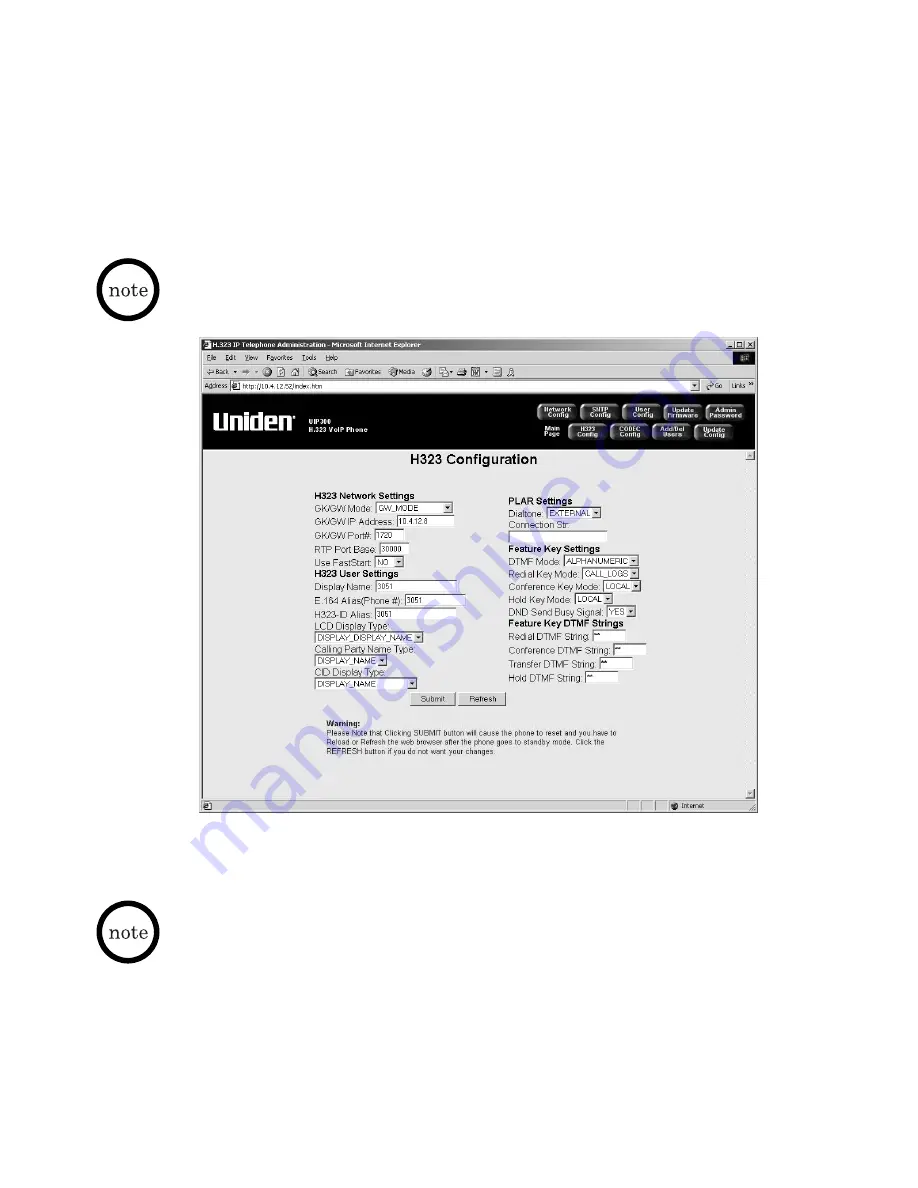 Uniden UIP300G Administrator'S Manual Download Page 22