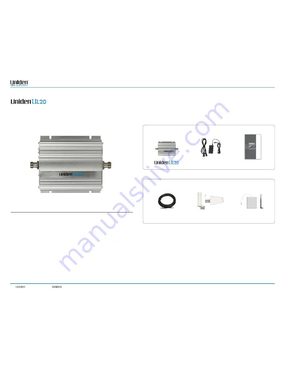 Uniden UL20 User Instruction Manual Download Page 1