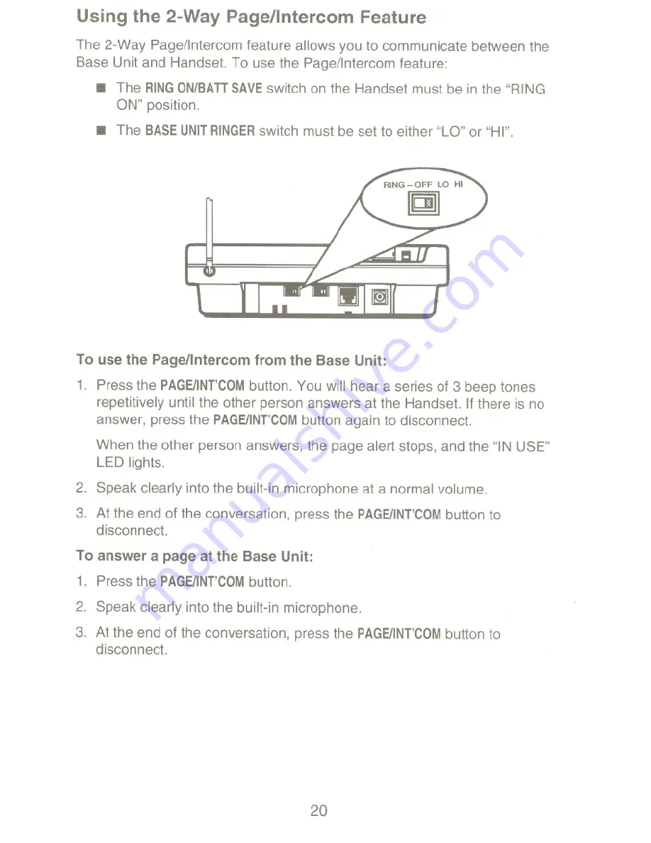 Uniden XC 320 Operating Manual Download Page 21