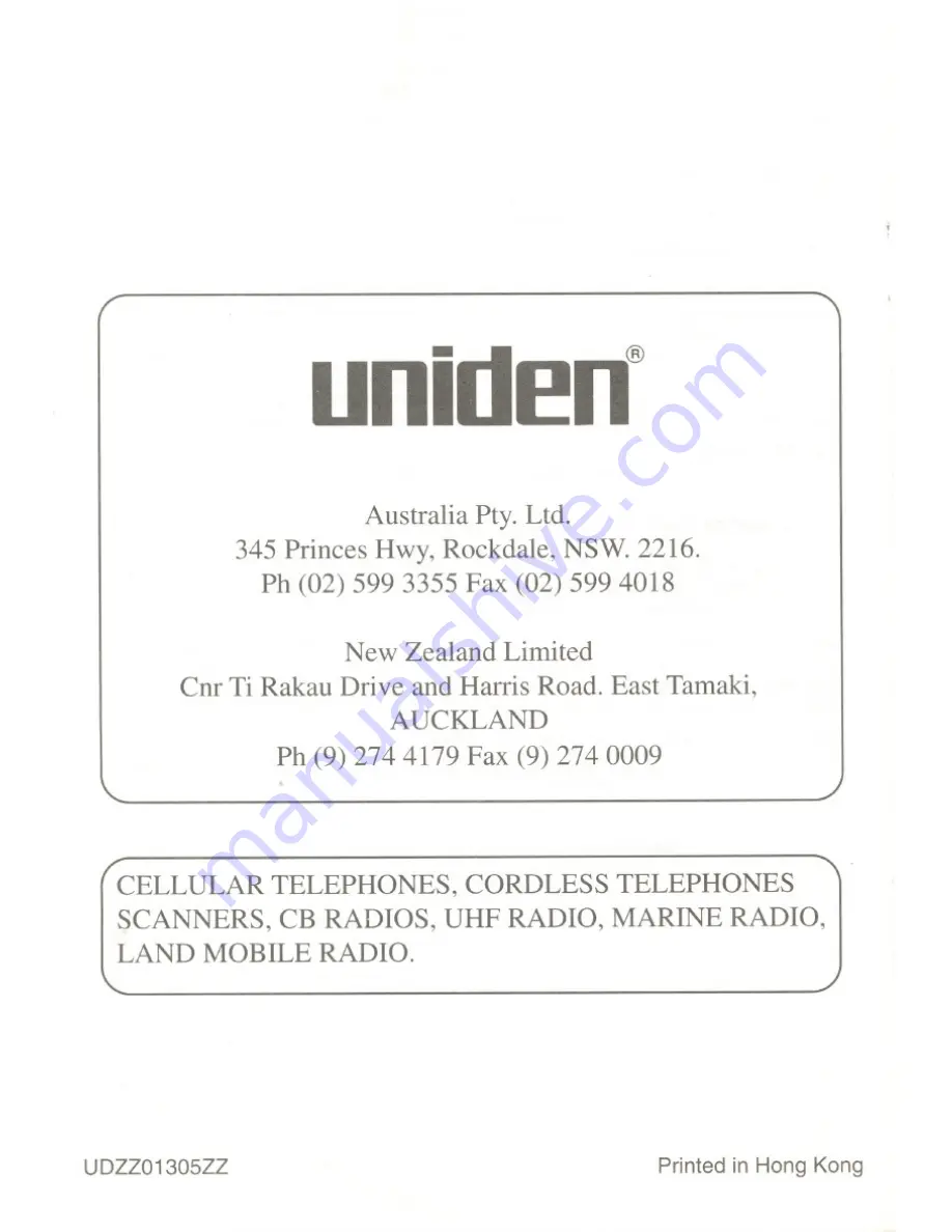 Uniden XC 320 Operating Manual Download Page 28