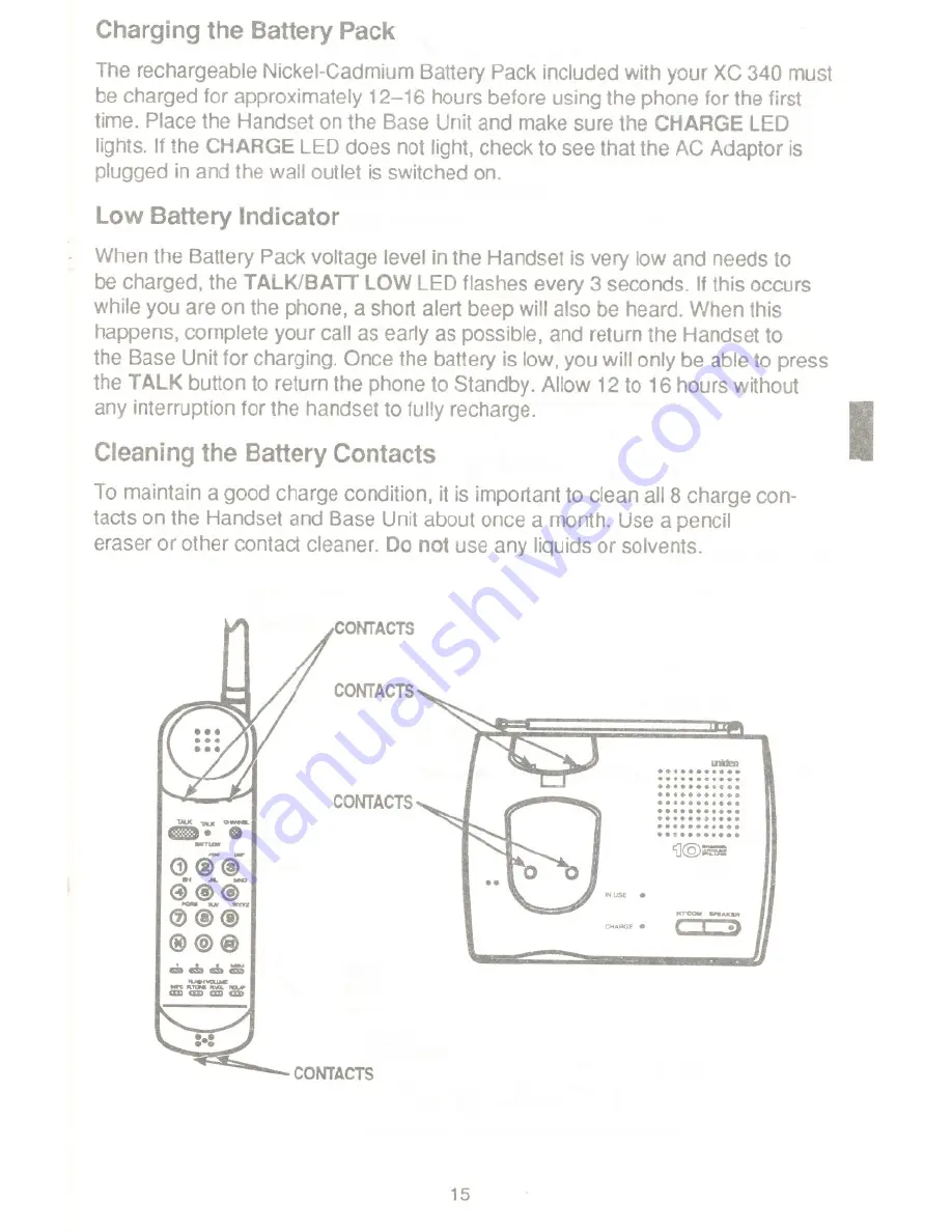 Uniden XC 340 Operating Manual Download Page 17