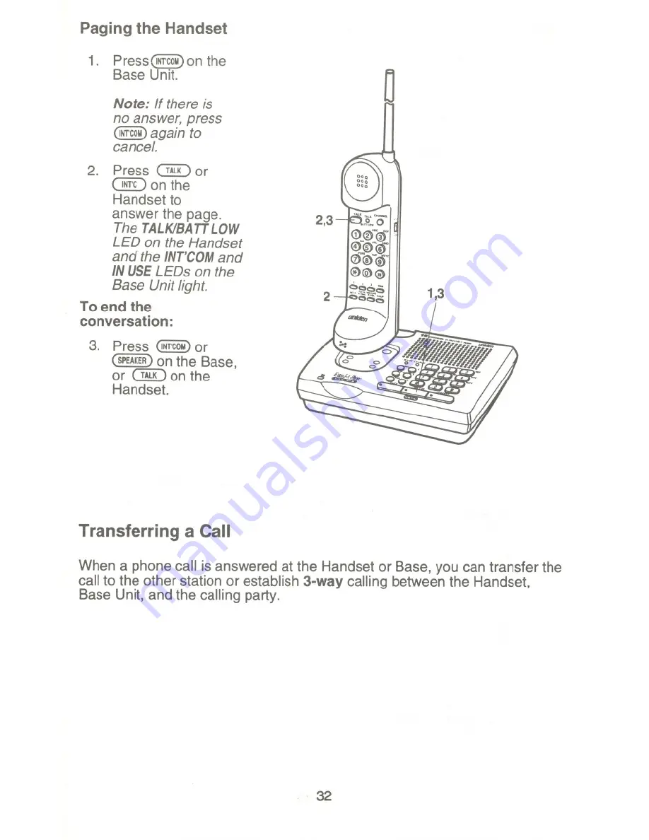 Uniden XC345 Operating Manual Download Page 36