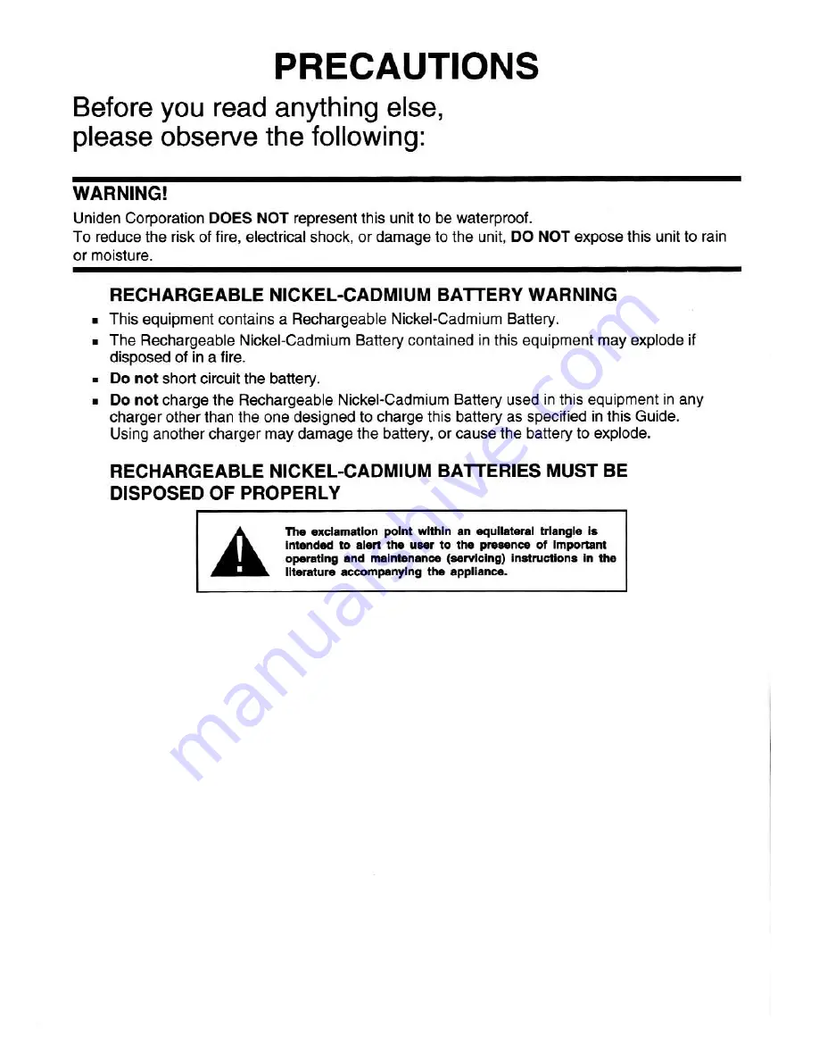 Uniden XCAI680 Operating Manual Download Page 2