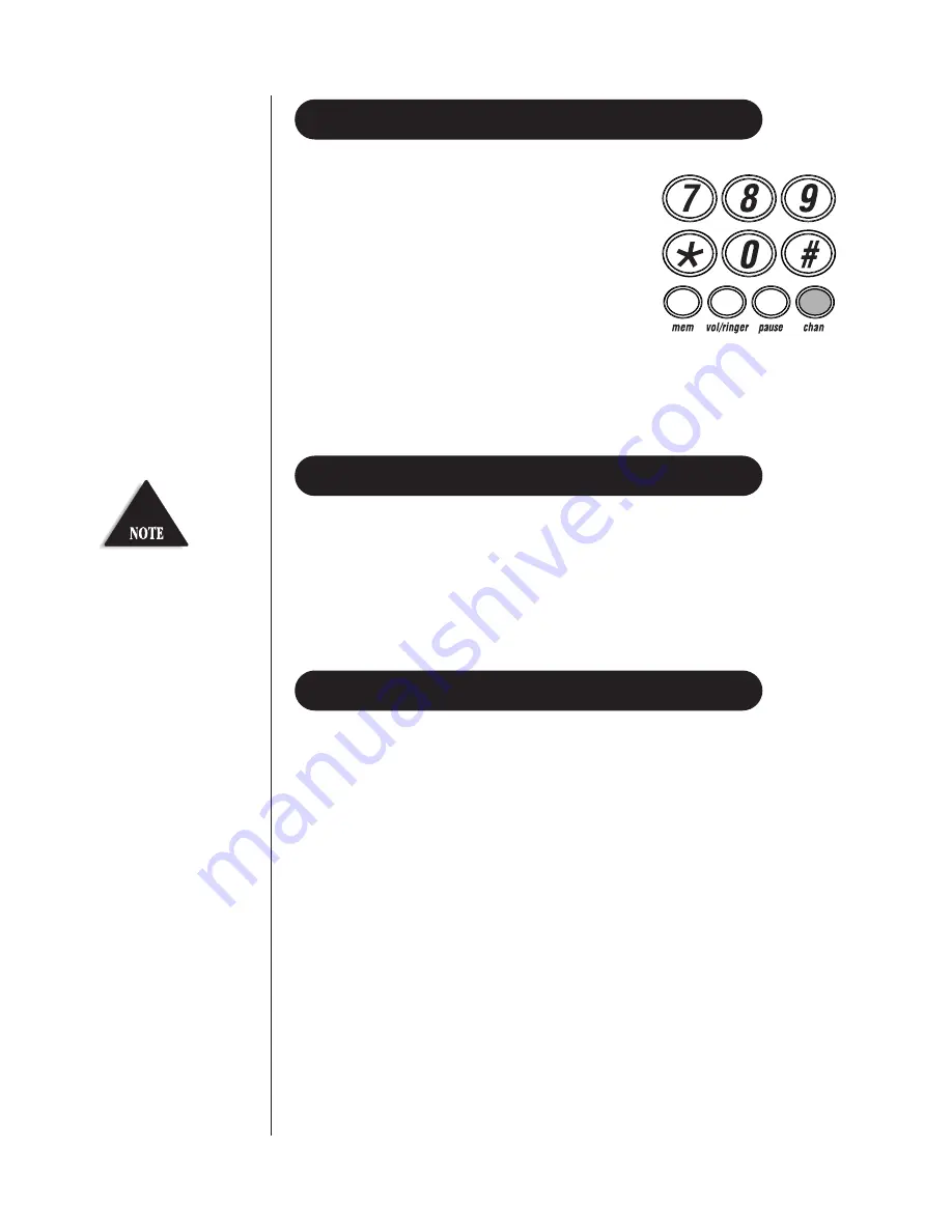 Uniden XS610 Owner'S Manual Download Page 19