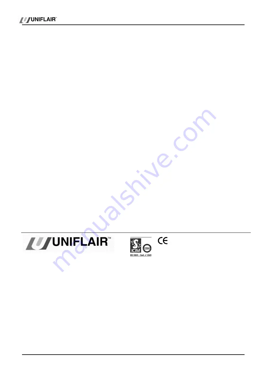 Uniflair RAN Series Instruction Manual Download Page 33